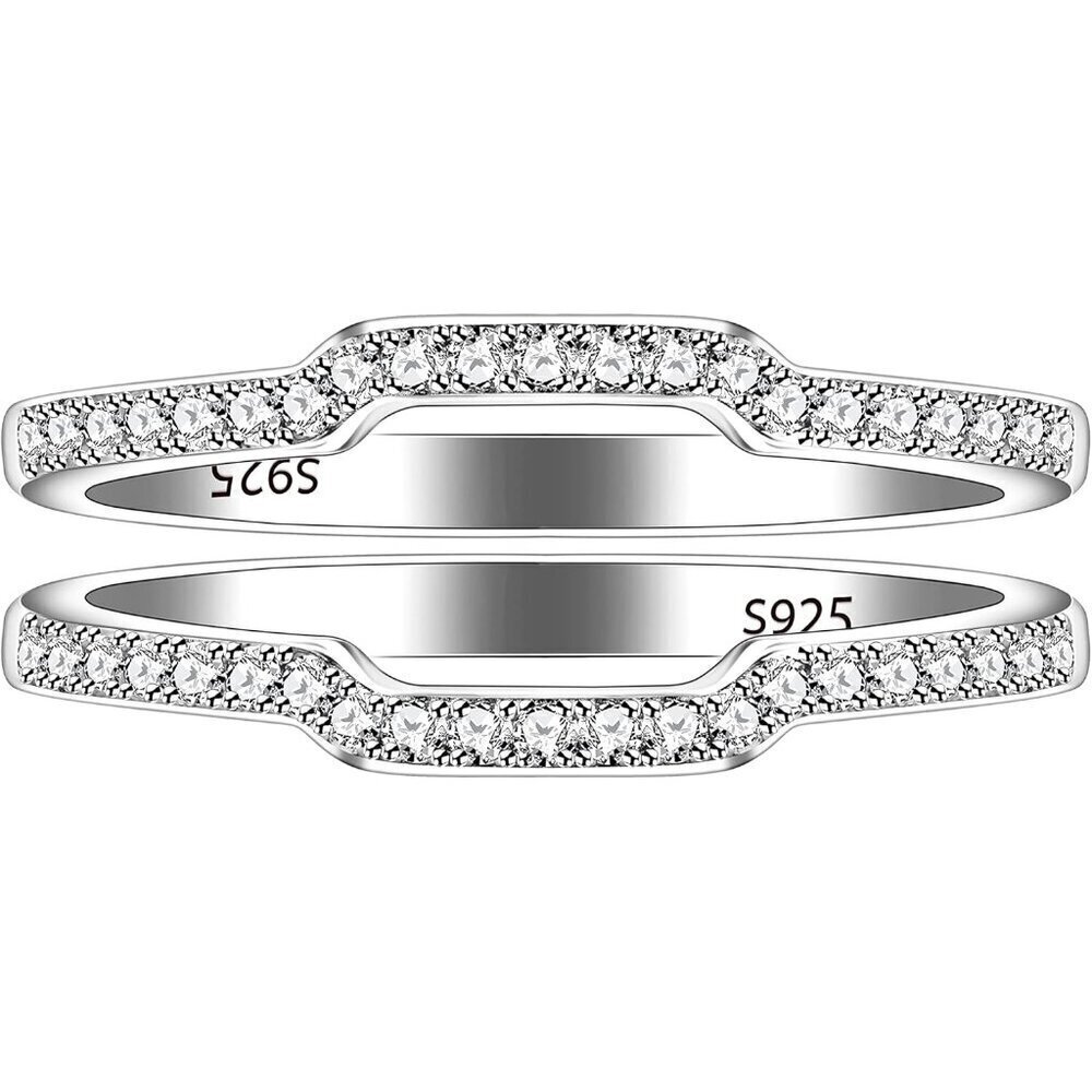 🆕 Women Silver Promise Rings Stackable Sterling Wedding Engagement Anniversary